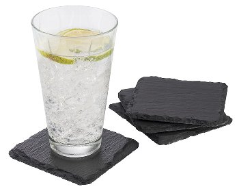 Naturschieferplatten, 4er Set