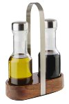 Essig- und Öl-Menage -WOOD-