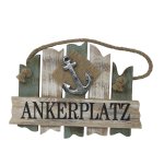 Holz-Schild mit Anker