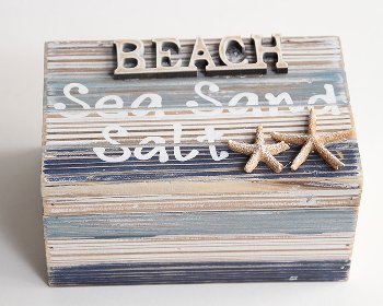 Holz-Tuhe Sonne, Sand, Meer