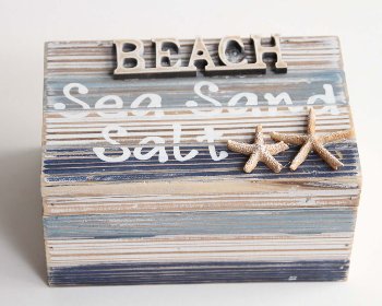 Holz-Tuhe Sonne, Sand, Meer