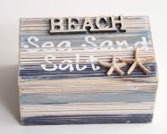Holz-Tuhe Sonne, Sand, Meer