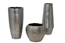 Keramik-Vase silber