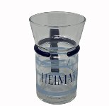 Teeglas blauer Griff