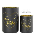 Glas-Windlicht Meer Liebe