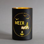 Glas-Windlicht Meer Weh