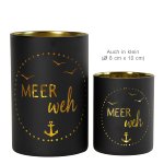 Glas-Windlicht Meer Weh