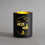 Glas-Windlicht Meer Weh