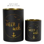 Glas-Windlicht Meer Weh