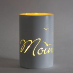 Glas-Windlicht Moin