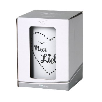 Glas-Windlicht Meer Liebe