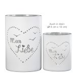 Glas-Windlicht Meer Liebe