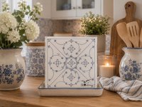 Serviette Indisch Blau