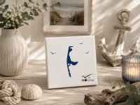 Serviette Insel Sylt weiß