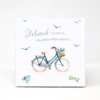 Serviette Urlaub mit Fahrrad