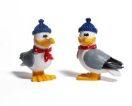 Poly-Möwe mit Mütze