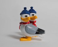 Poly-Möwe mit Mütze