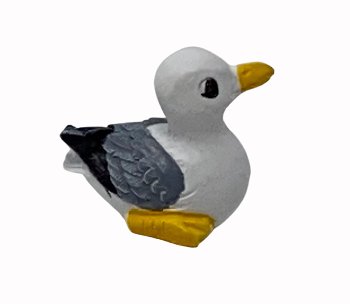 Poly-Möwe sitzend
