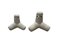 Beton Tetrapode mit Augen