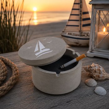 Beton Aschenbecher Segelschiff