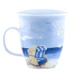 Deckeltasse Strand Ostsee