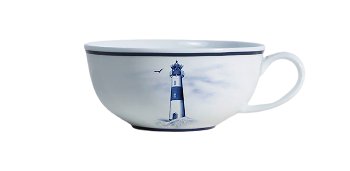 Teetasse blue lighthouse