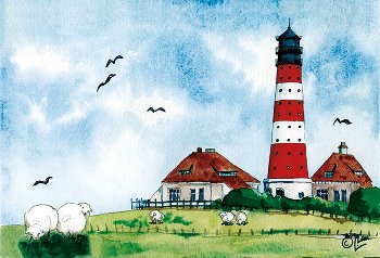 Tischset Leuchtturm Westerheve