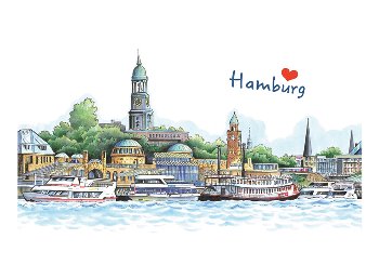 Tischset Hamburger Hafen