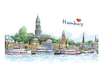 Tischset Hamburger Hafen
