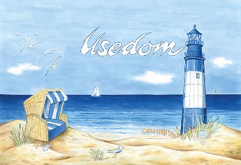 Tischset Strand Usedom