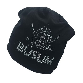 Feinstrick Beanie Totenkopf