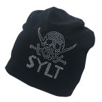 Feinstrick Beanie Totenkopf